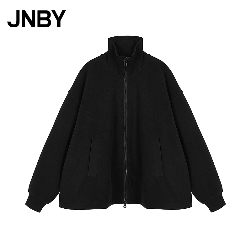 JNBY/江南布衣秋冬摇粒绒卫衣宽松立领A型套头通勤上衣5OB41597H