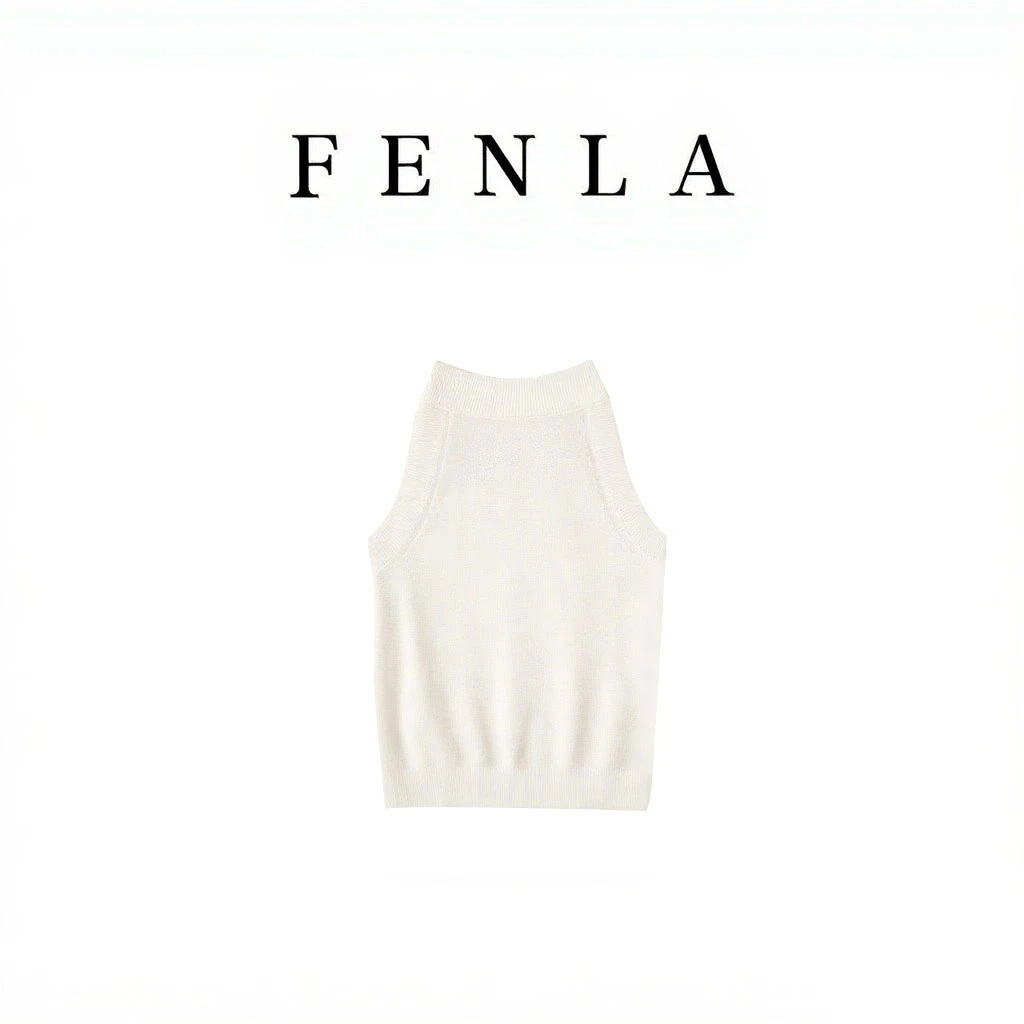 【惠姐私服】夏季针织挂脖吊带背心修身显瘦美背外穿内搭上衣 83870