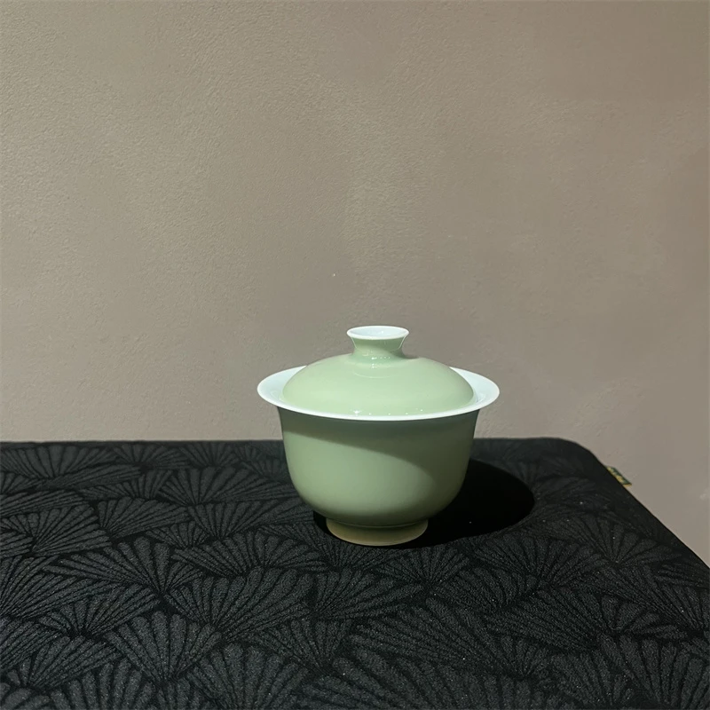 SH3229[学茶严选]秘色如意盖碗（柴窑）陶瓷