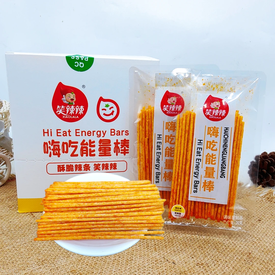 笑辣辣嗨吃能量棒脆辣条休闲食品小吃解馋零食微甜麻辣条面制品
