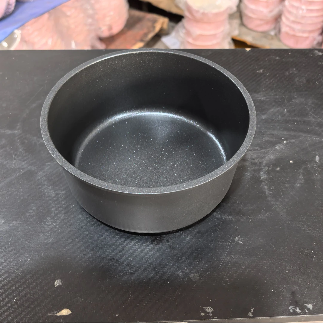 可拆卸黑色18cm钛金叠叠锅奶锅锅胚能当锅也能当碗家用万能锅微瑕