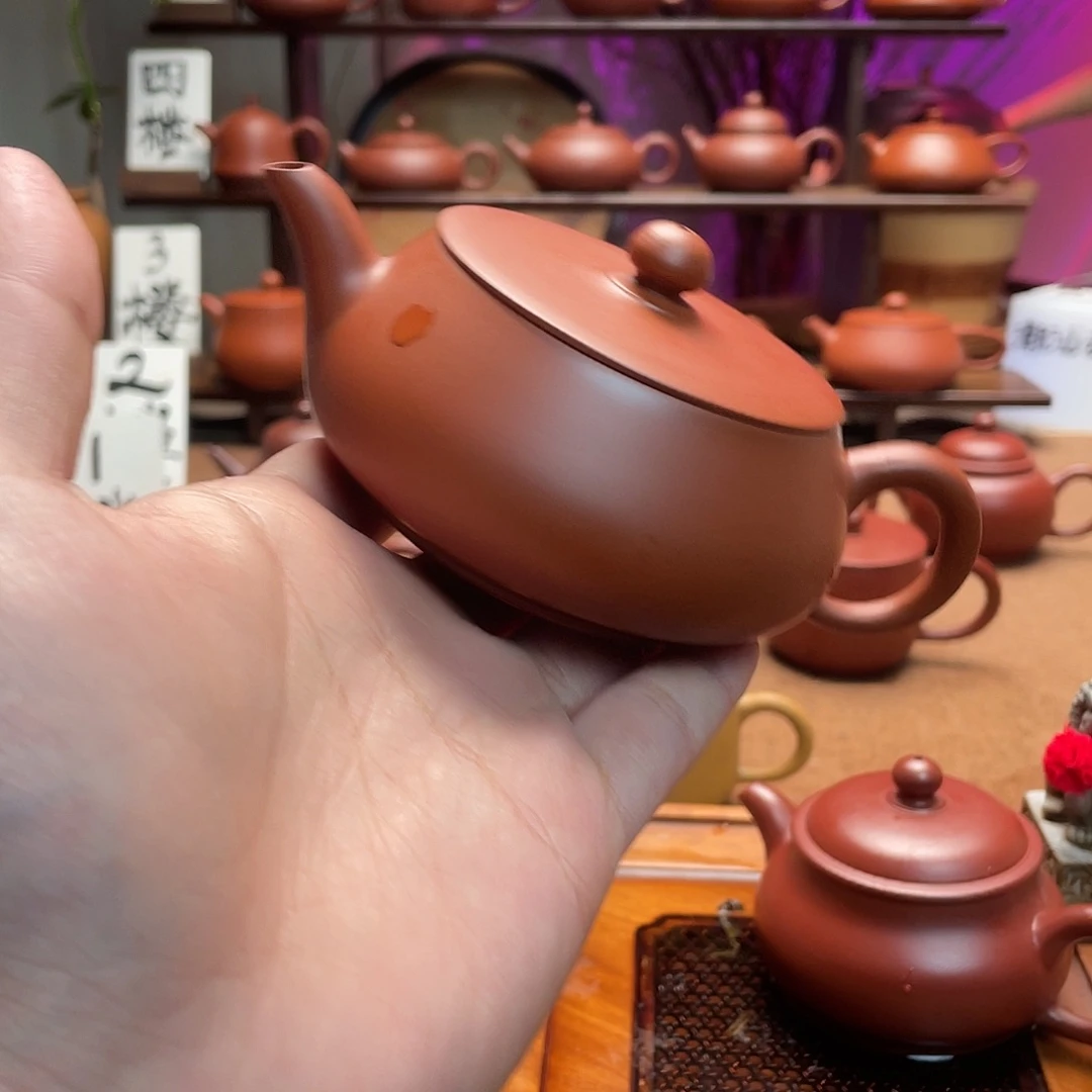 紫砂茶壶木***脑明炉超薄180cc手拉