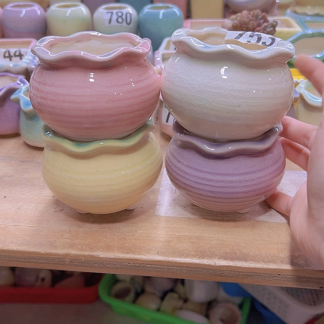 陶瓷花盆当场满12包邮