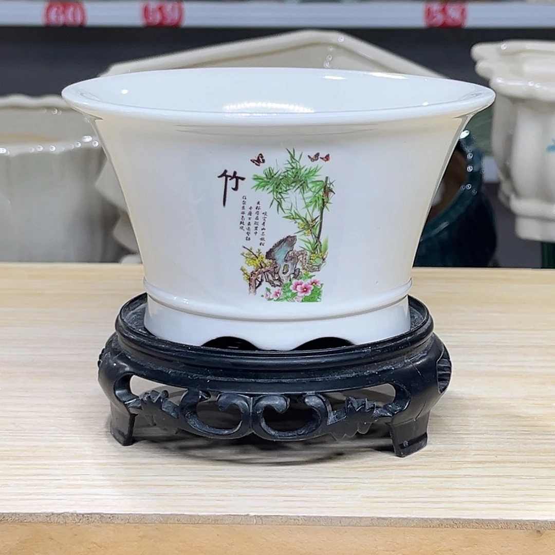 陶瓷绿植多肉微瑕花盆口径13*7.5
