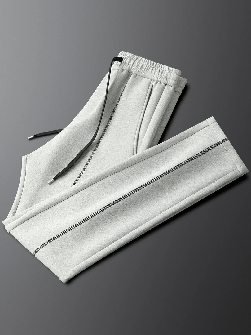 2025秋冬新款男士潮流休闲裤修身直筒中缝裤时尚潮流百搭运动卫裤