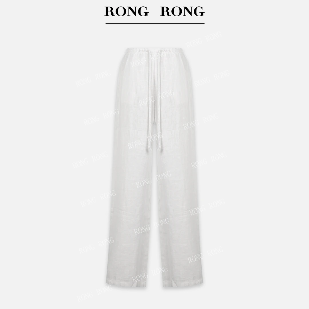 溶溶【本命神裤】RONGRONG 定制苎麻料高腰松弛感阔腿裤RR202501181