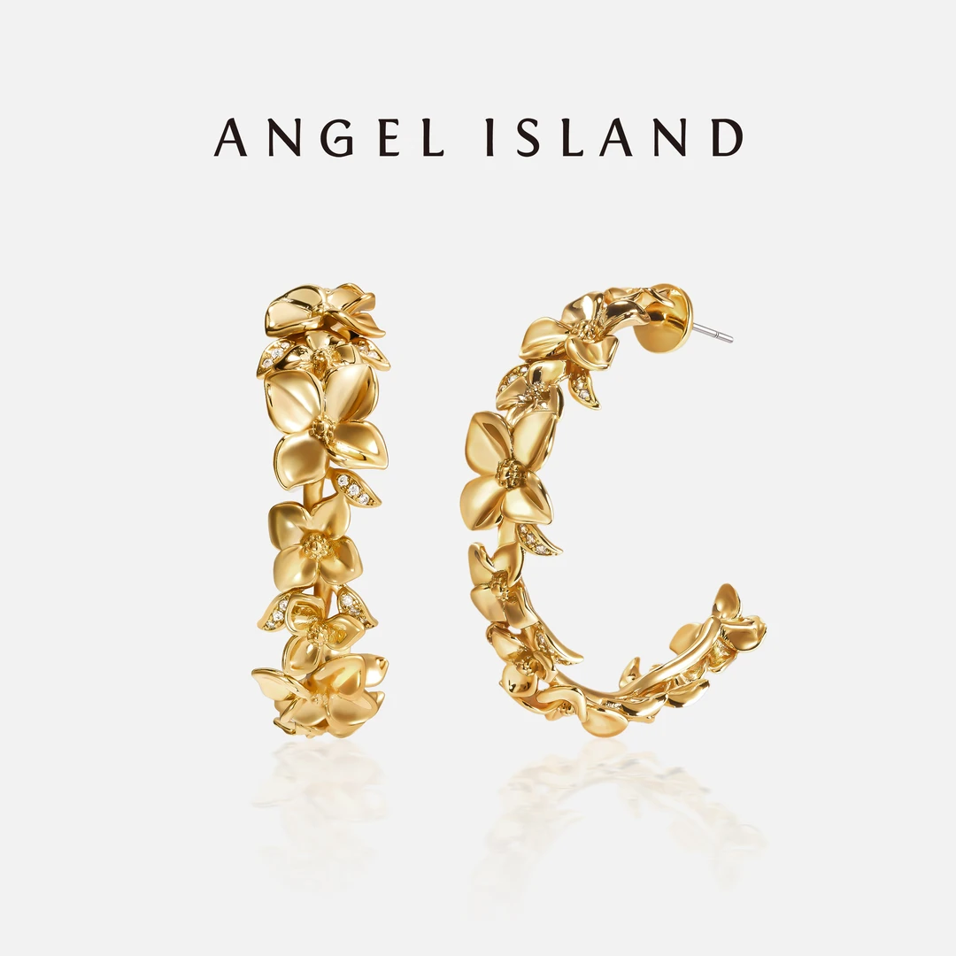 ANGEL ISLAND/天使岛屿 黄铜耳饰 万妮达明星同款安西娅繁花耳环