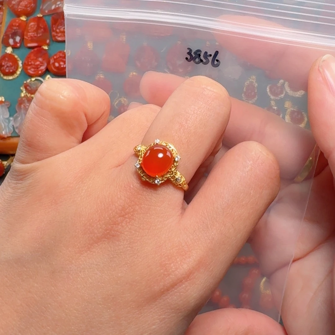 南红玛瑙南红银S925镶嵌