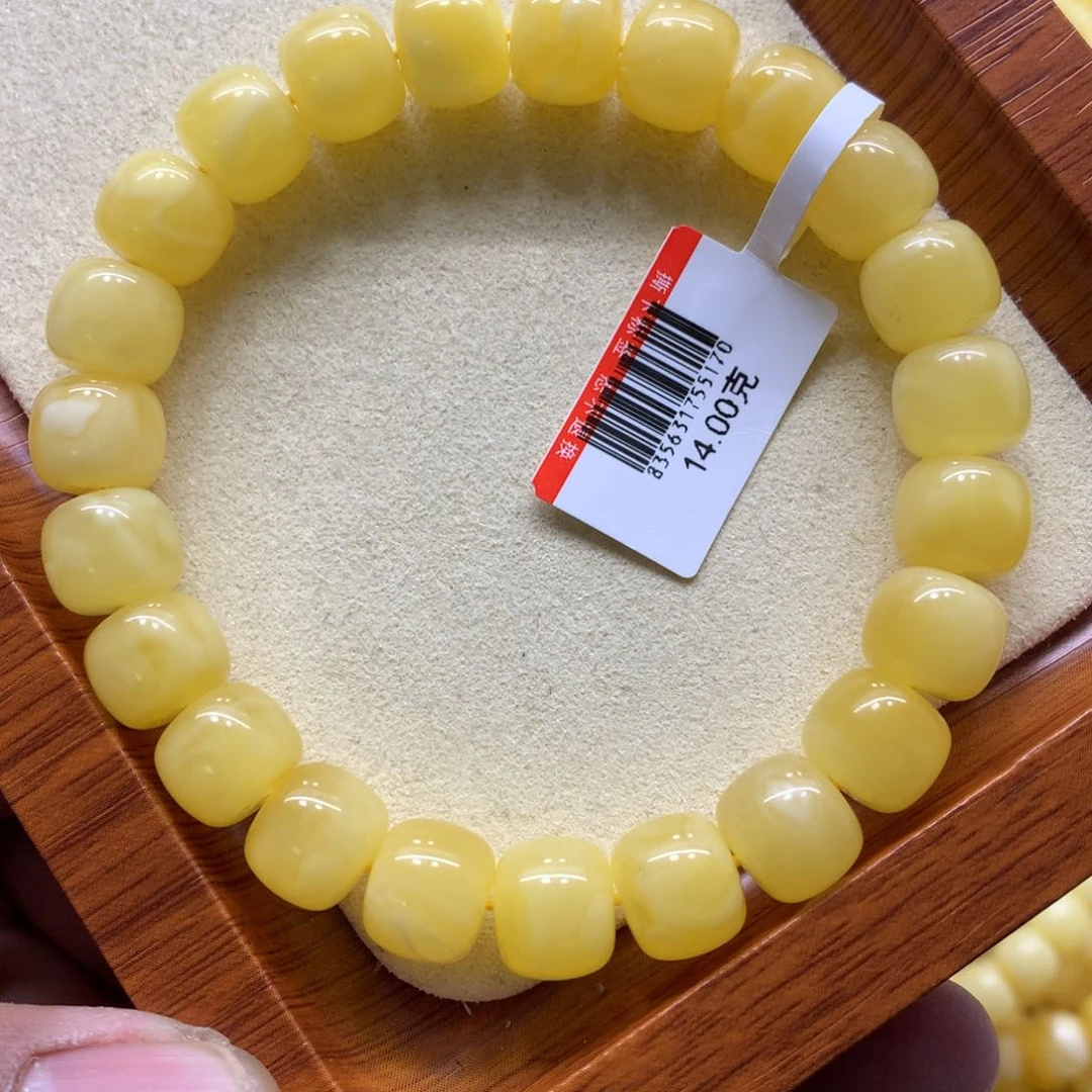 蜜蜡手链未镶嵌正*蜜蜡