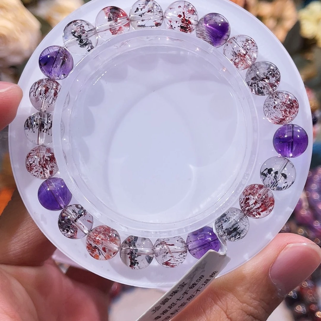 手串水晶未镶嵌8+仙女超白色毒液