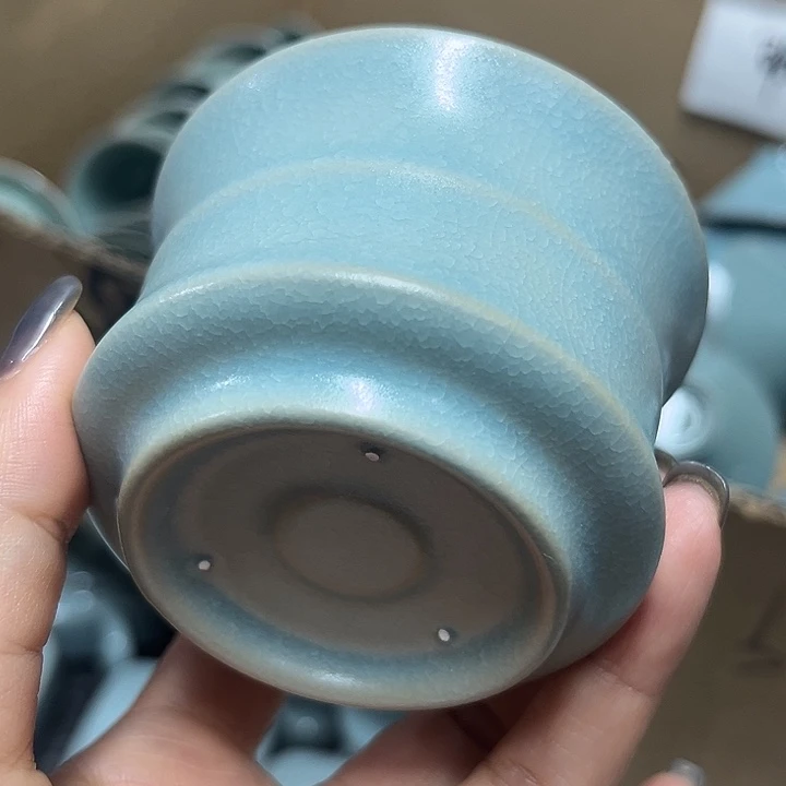 杯原产地汝瓷瑕品