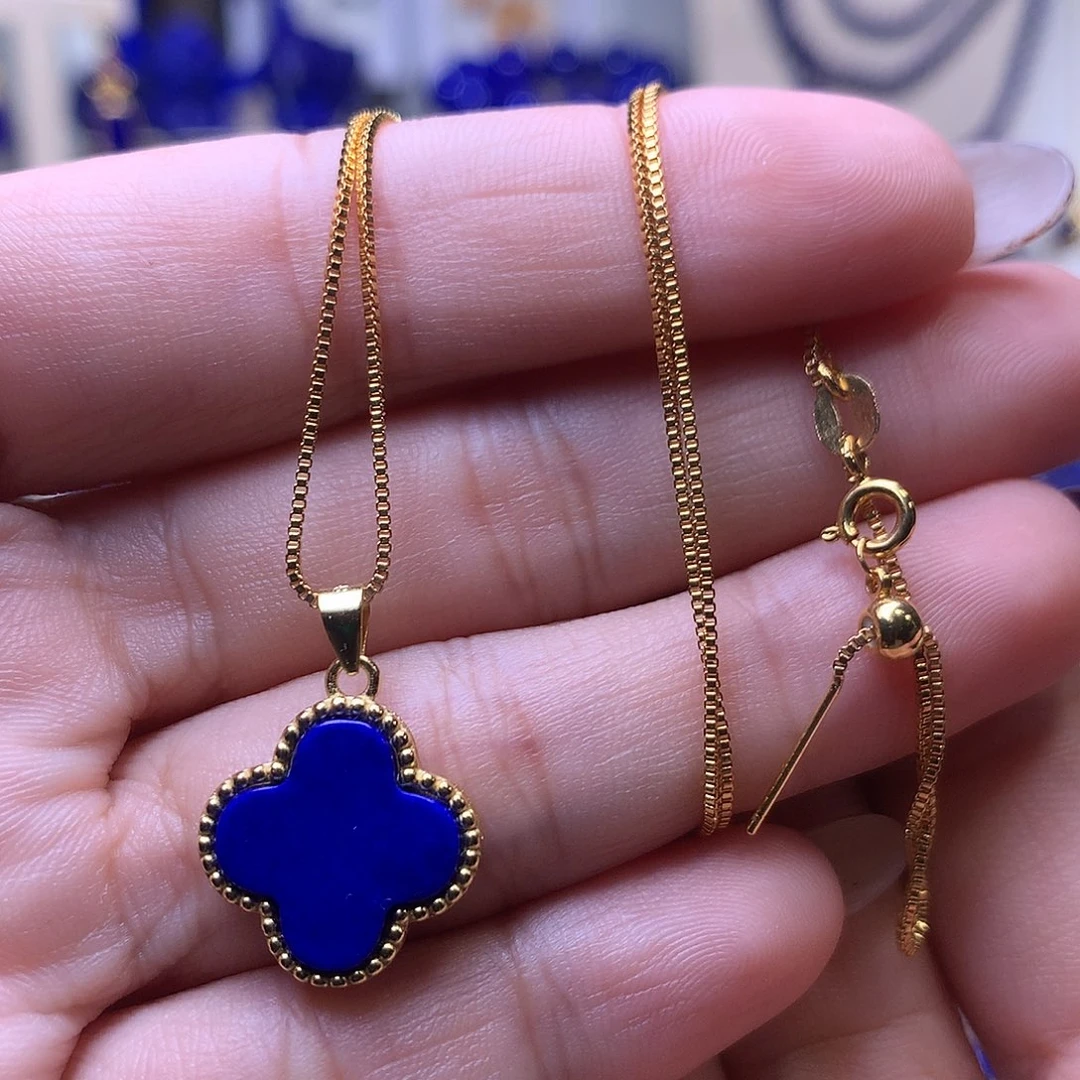 青金石银S925镶嵌吊坠16.3m