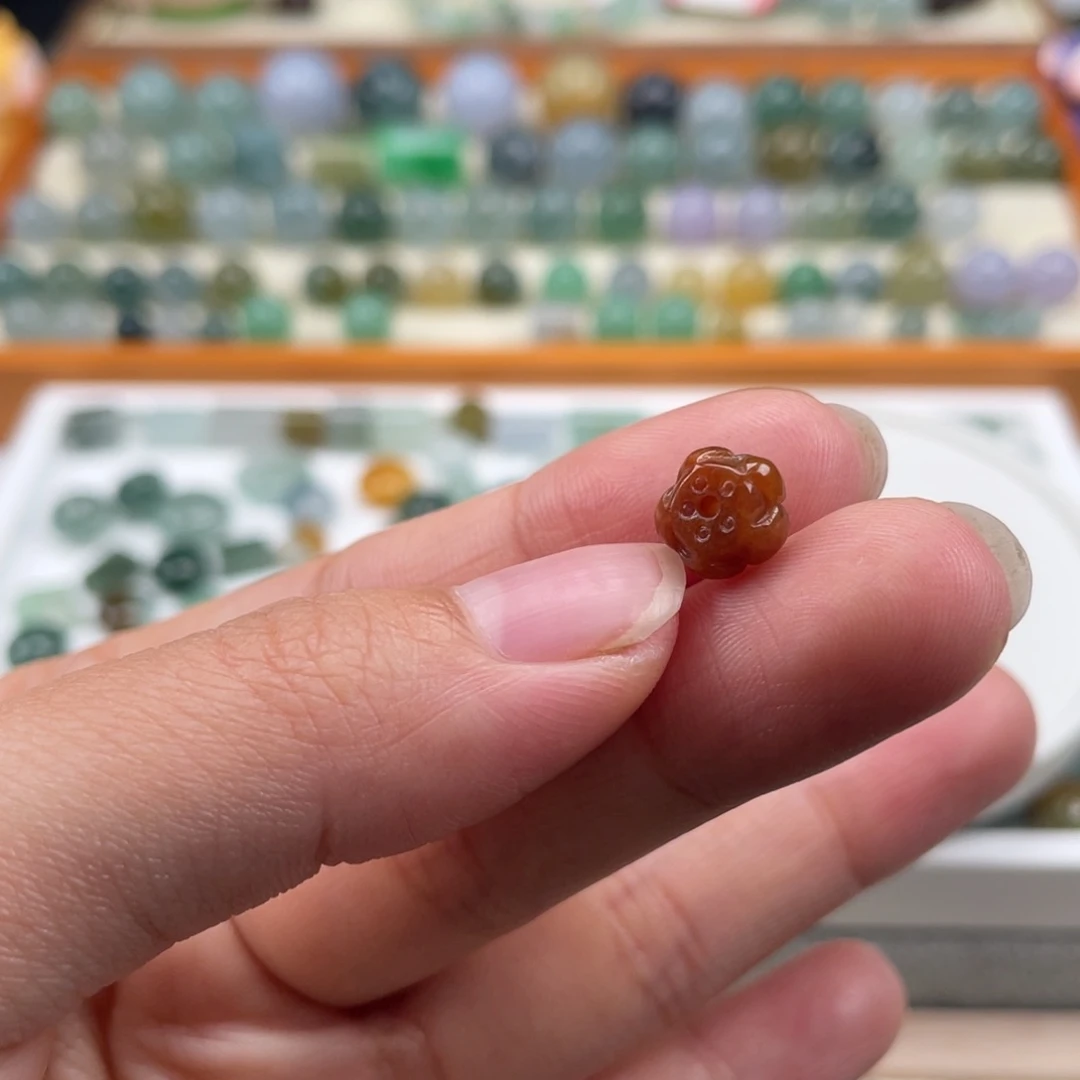 翡翠散珠?****?天然缅甸翡翠a货8.2×5.4