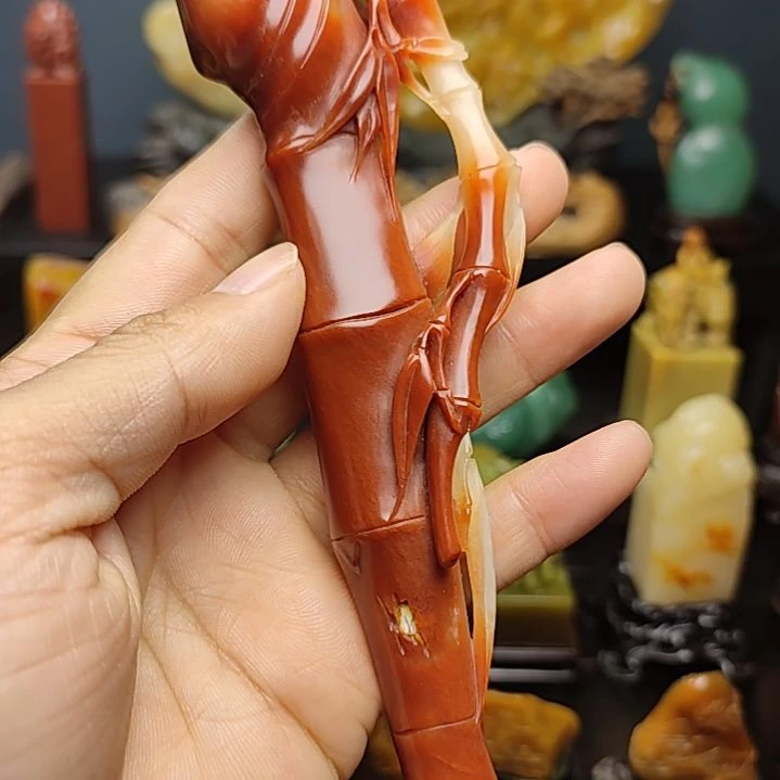 印石寿山石手把件手把件