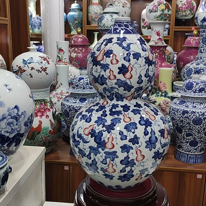 瓷片景德镇陶瓷青花葫芦瓶