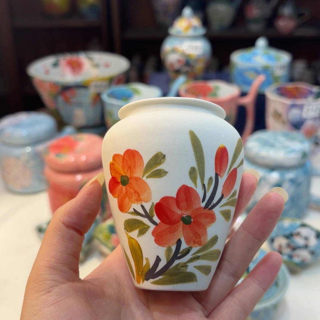 景德镇手绘高温釉下彩陶瓷茶具