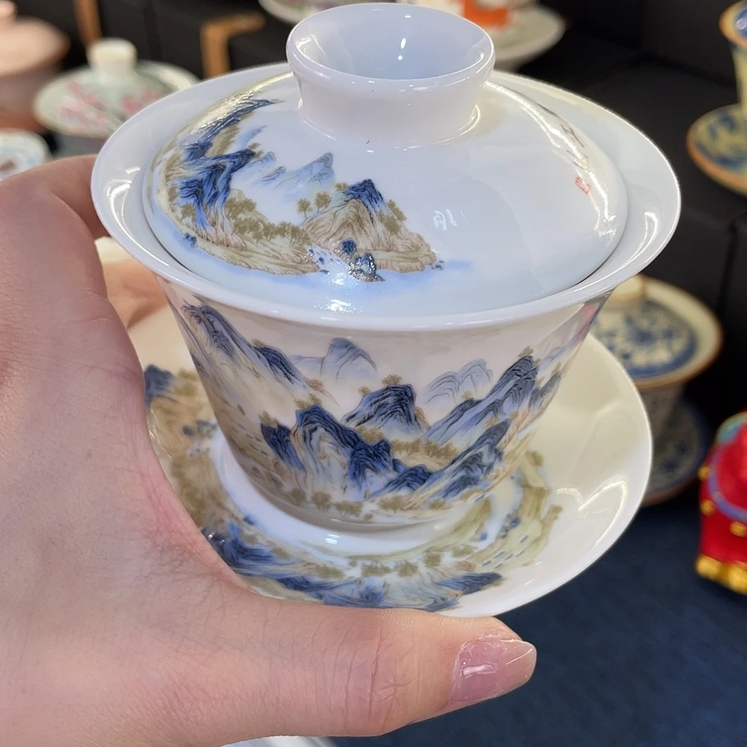 陶景德陶瓷盖碗茶具