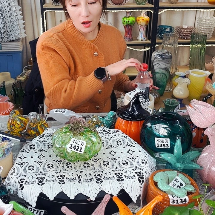 1421南瓜 家悦琉璃工艺品不完美