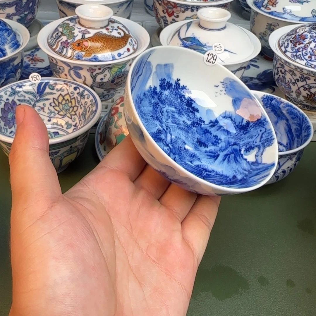 彦祖纯手工手绘茶具129