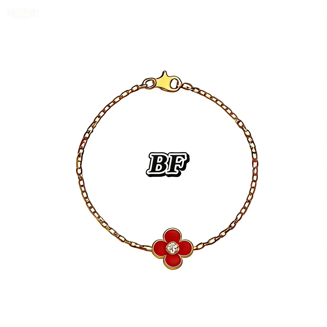 合金手链 V金 四叶草MINI单花手链时尚百搭