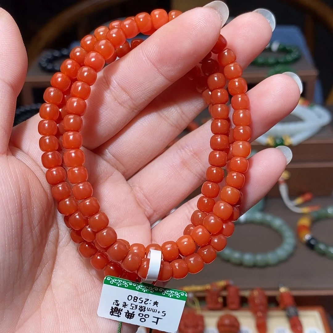 南红玛瑙手链未镶嵌
