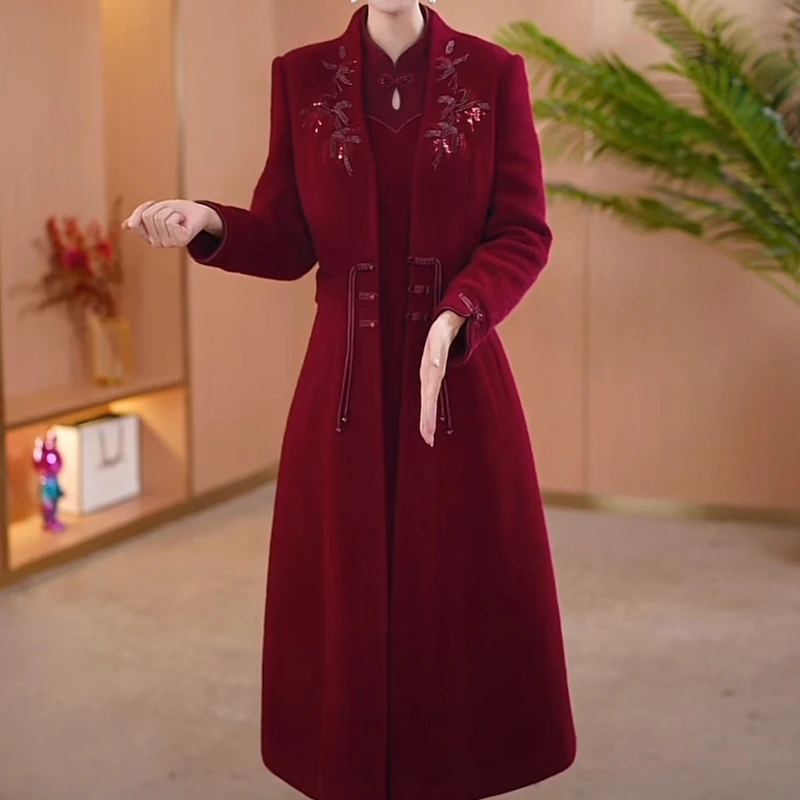 新中式国风两件套2025秋季新款外套连衣裙套装气质优雅收腰显瘦