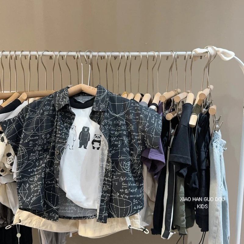 儿童韩版夏季新款学霸短袖衬衫