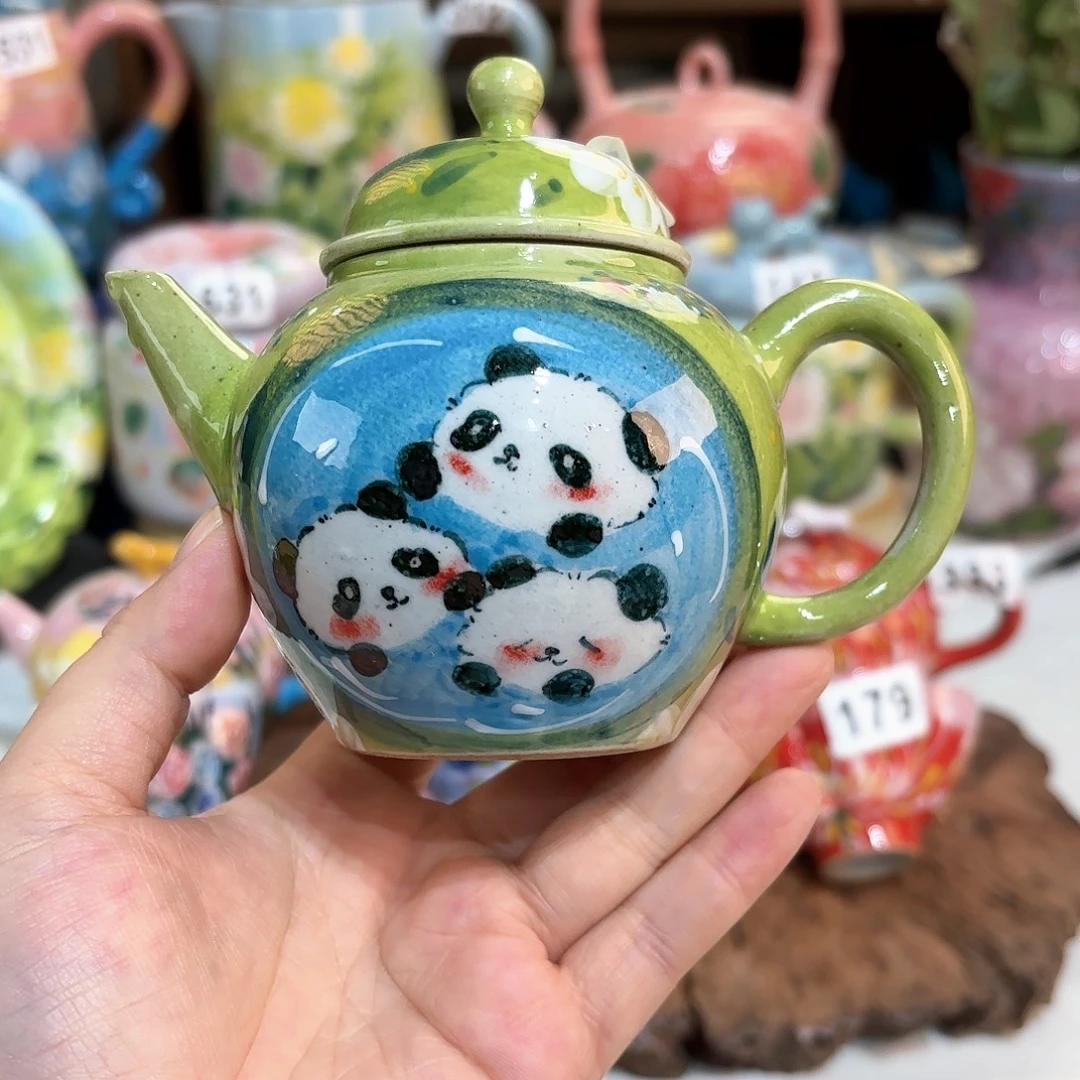 景德镇手绘高温釉下彩陶瓷茶具