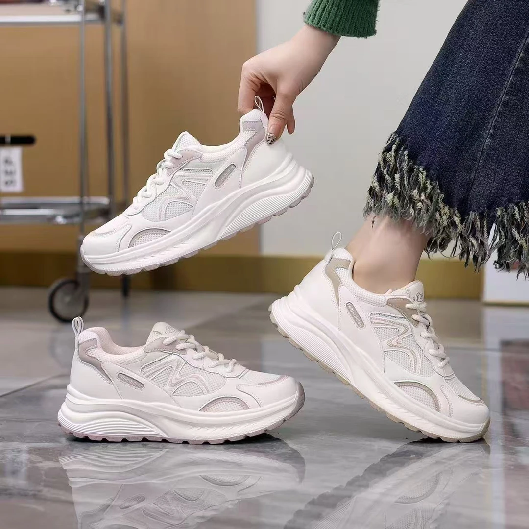 厚底休闲鞋女2025春季新款增高软底舒适百搭运动鞋868016