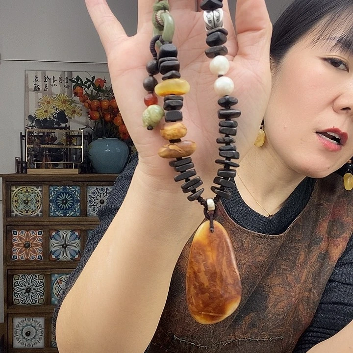 蜜蜡项链未镶嵌项链