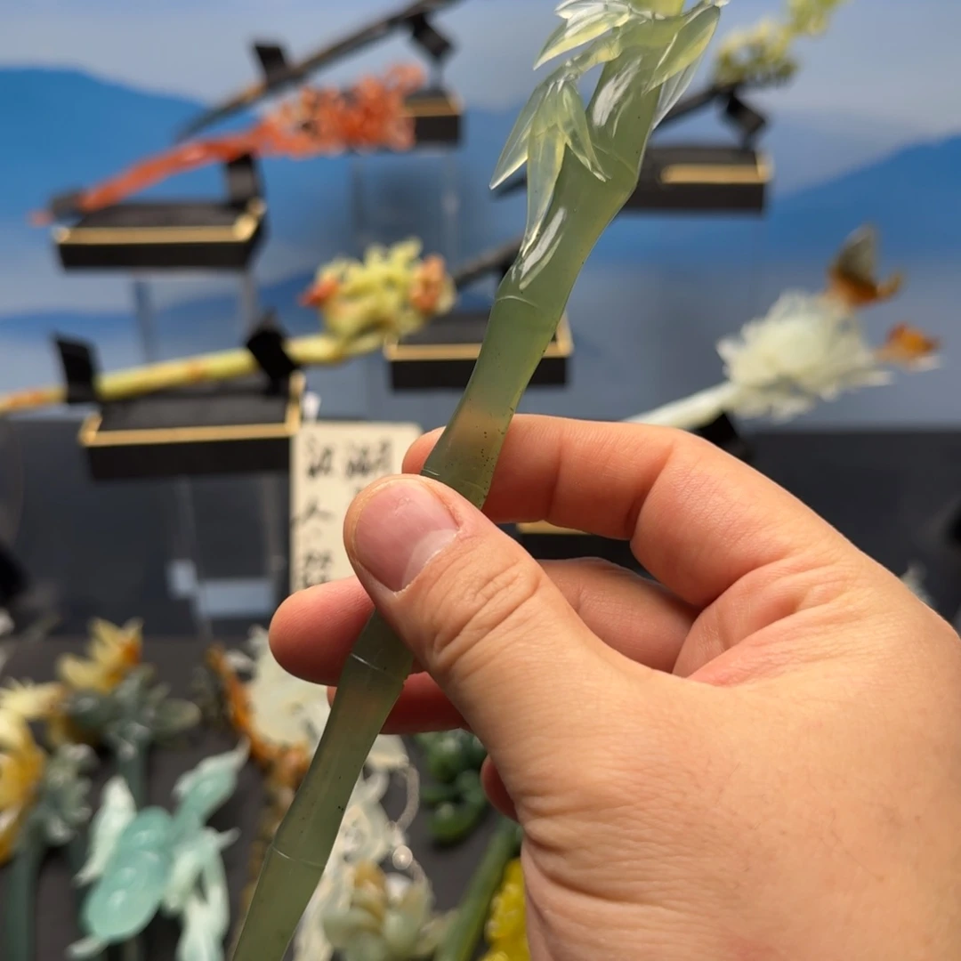 岫玉发饰未镶嵌?****明君玉簪贼拉好看