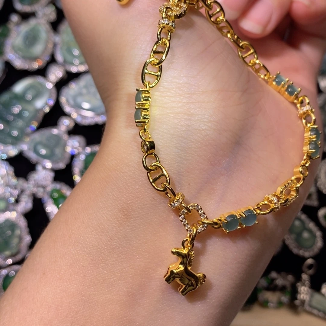 翡翠未镶嵌颈饰天然