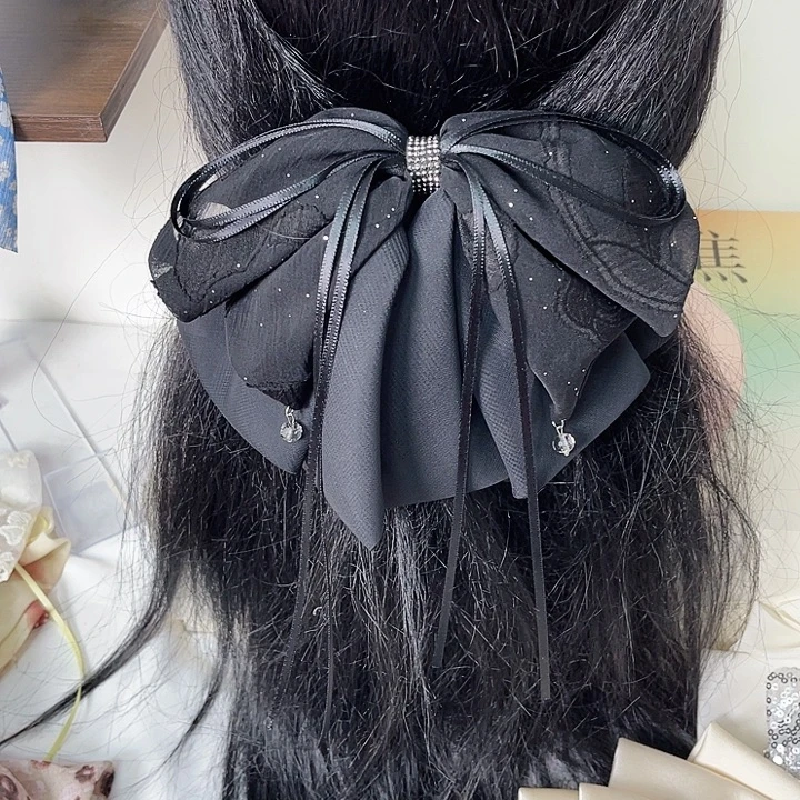 非金属皮质蝴蝶结发夹