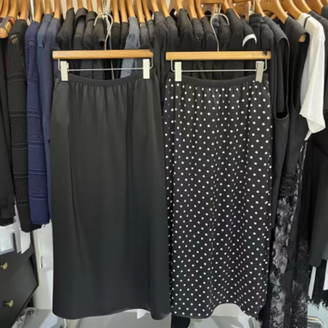 6815-1高腰缎面显瘦百搭半裙