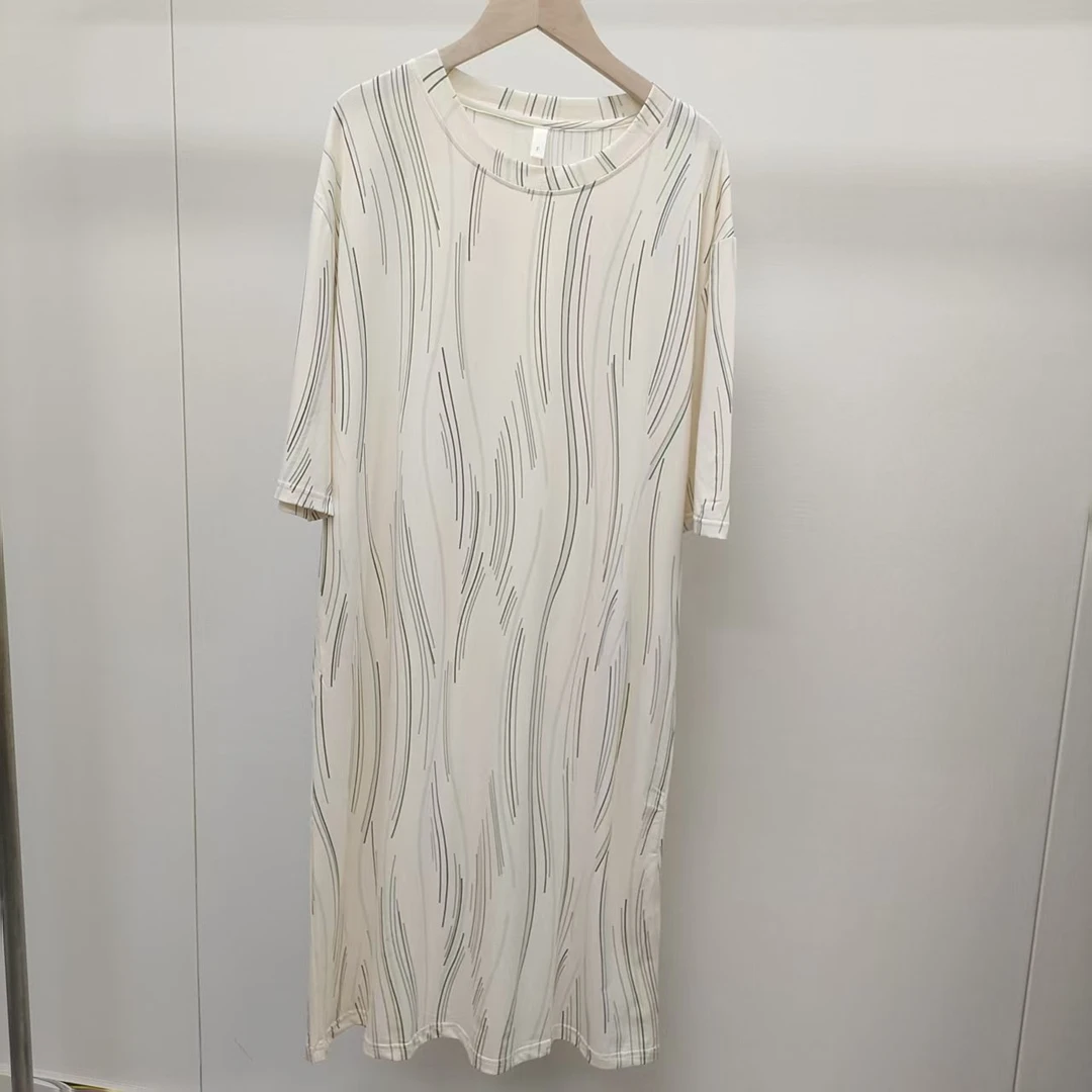 【8005】简约线条居家连衣裙