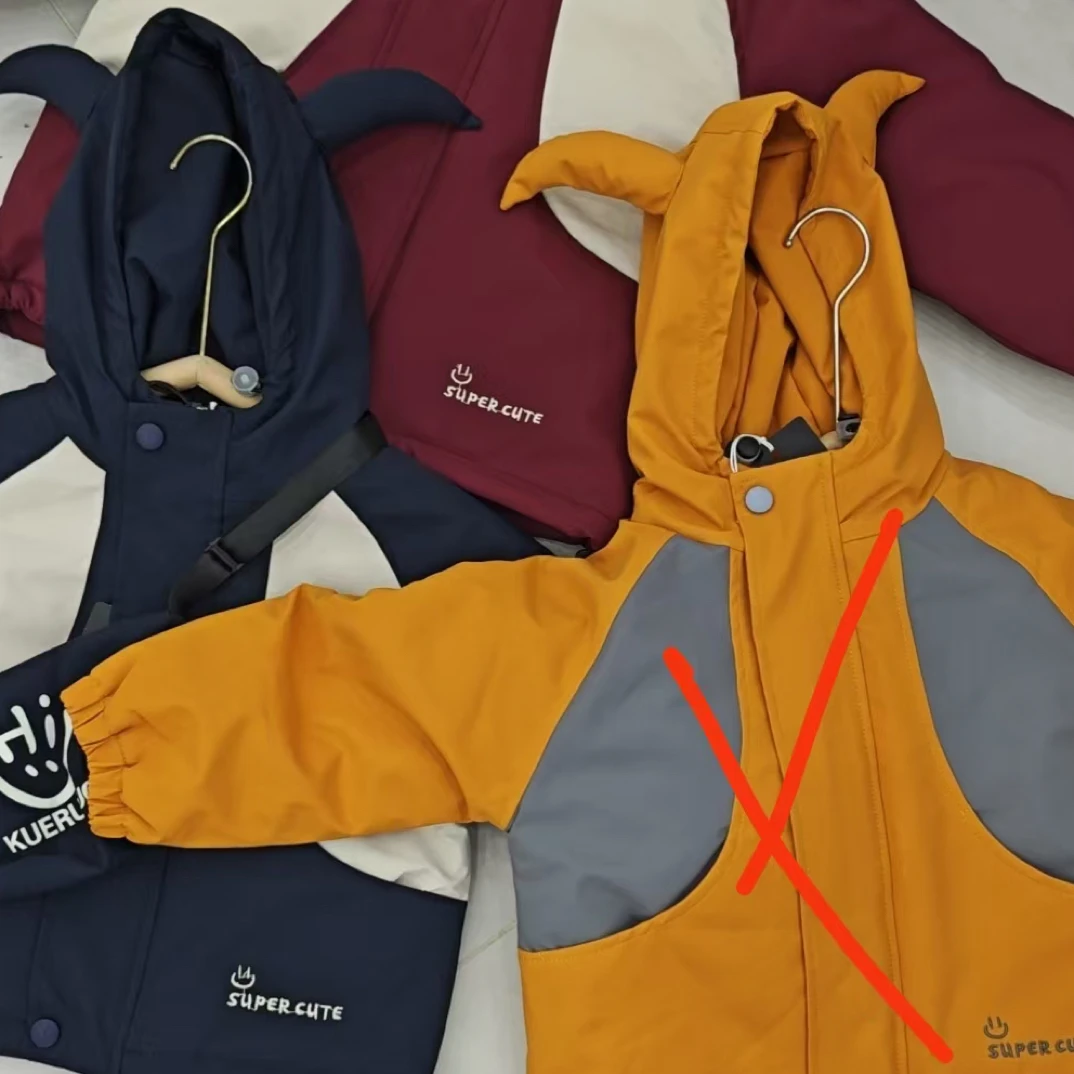 （小匠冲锋衣）男童冬款加绒翻领棉服外套