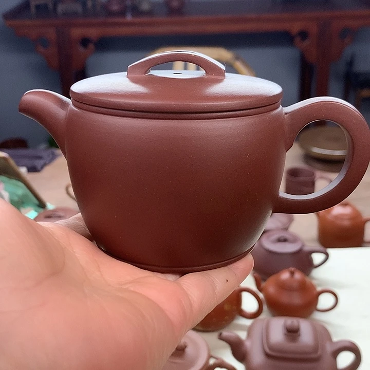 ****宜茶壶紫砂汉瓦270容量紫泥