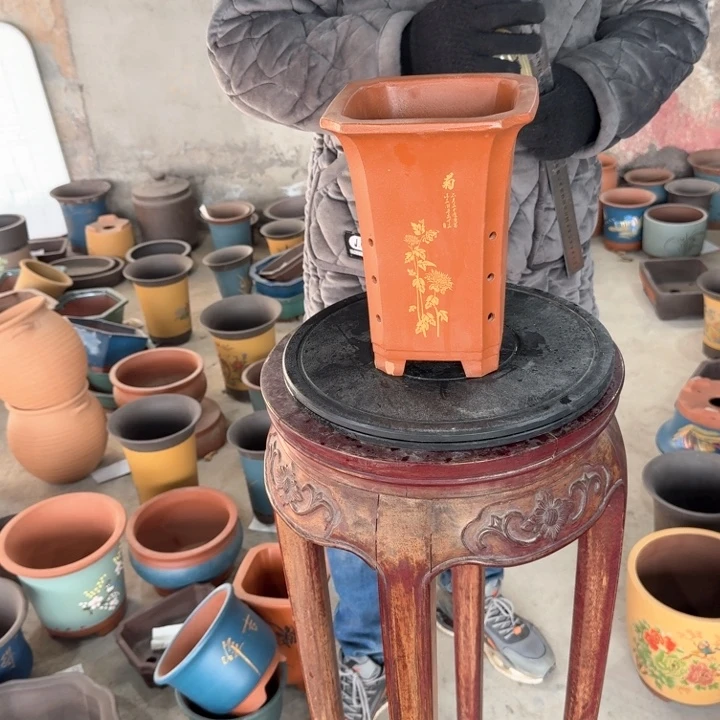 紫砂紫砂花盆23*16