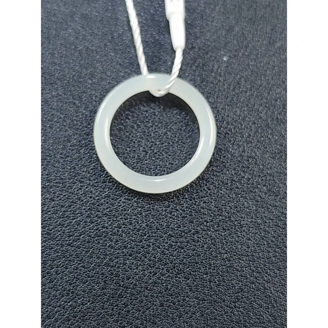 【国玉甄品】 JZ003 和田玉白玉戒圈指口18mm