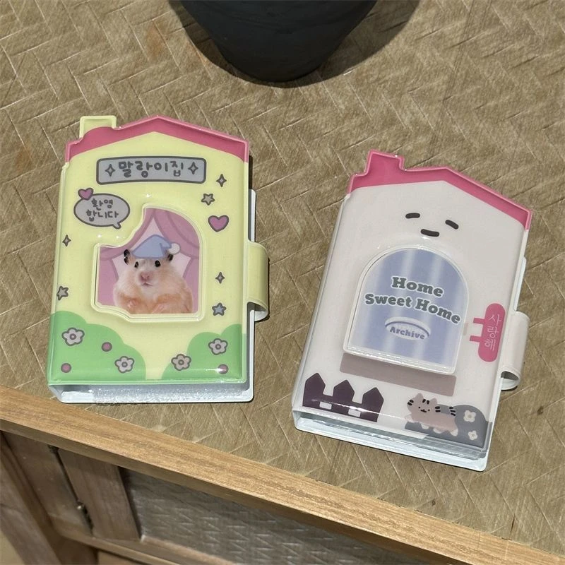 ins爆款房子一宫格卡册反扣3寸拍立得相册爱豆小卡韩系卡包收纳册