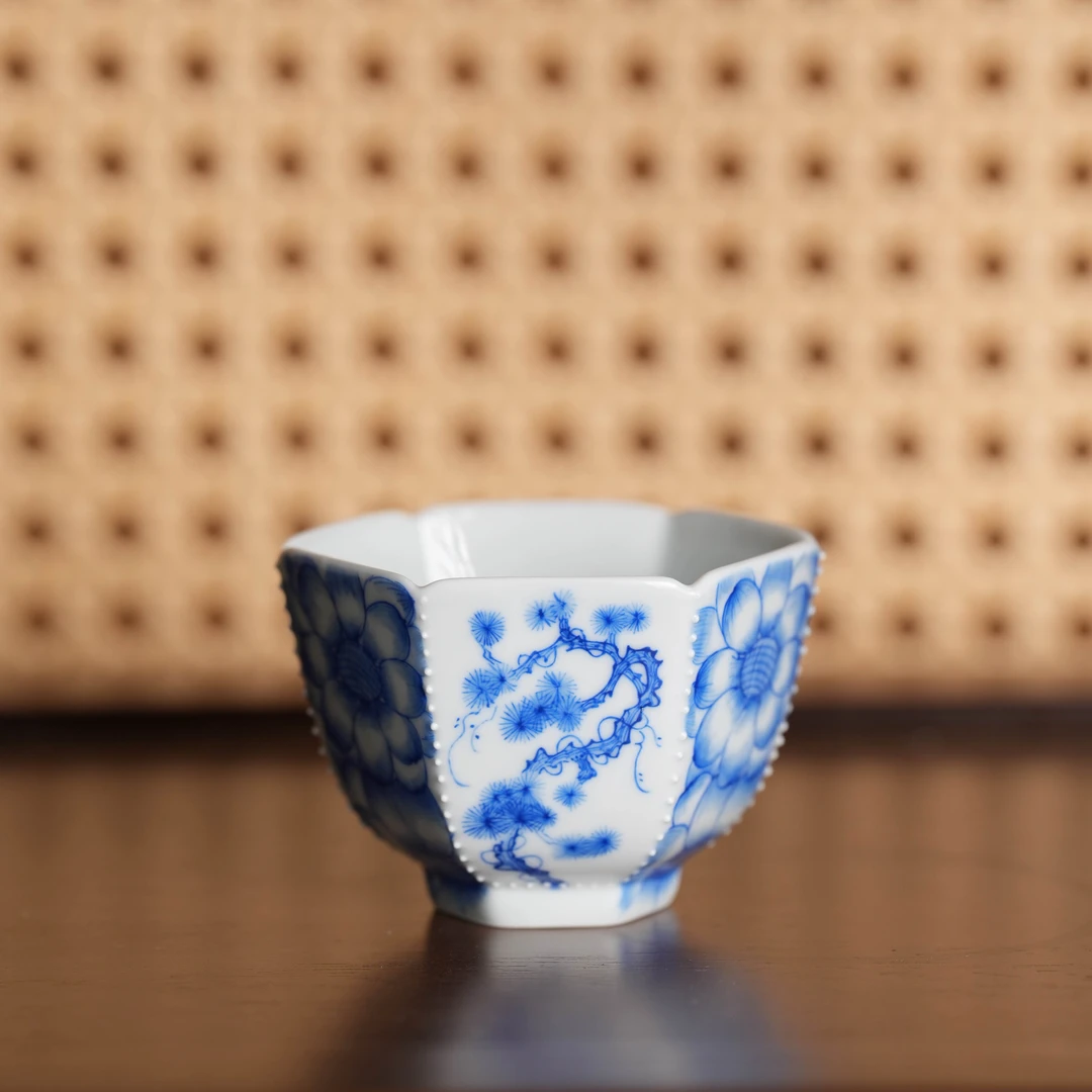 《青堂造物》青堂造物梅兰竹菊葵六方杯