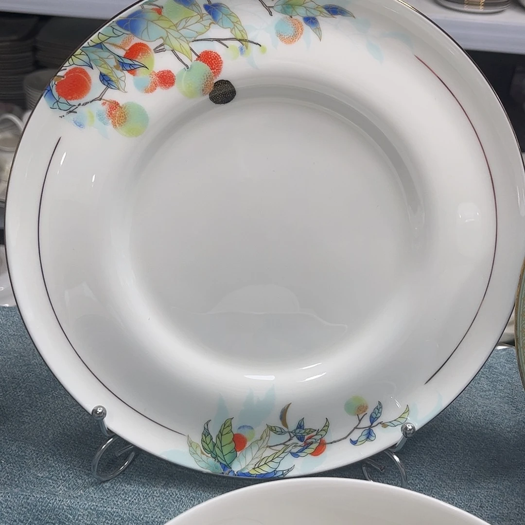 瓷片荔枝十寸大盘一个