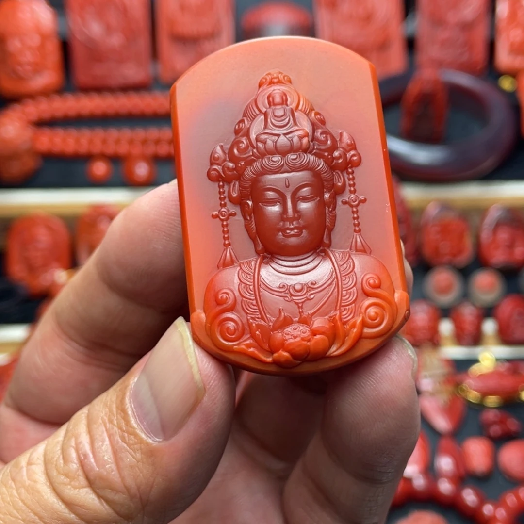 南红玛瑙未镶嵌颈饰