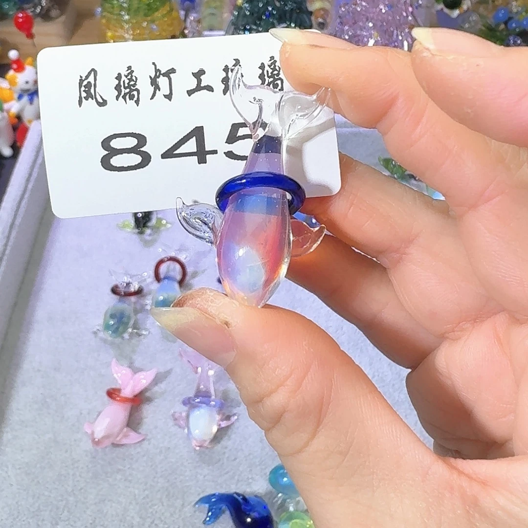 颈饰玻璃845鲸鱼吊坠