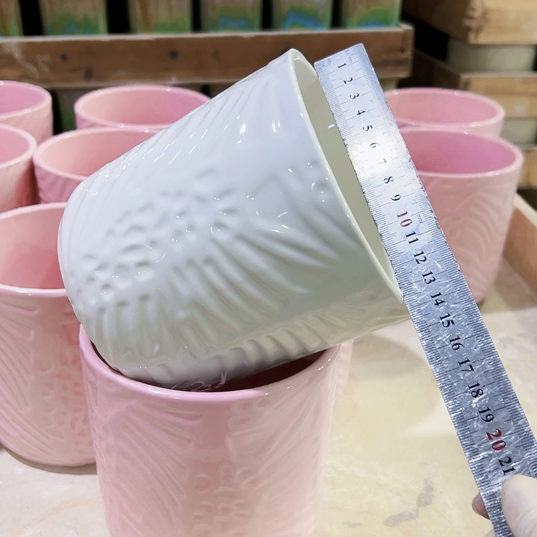 有孔外贸尾单陶瓷花盆凑10米包邮