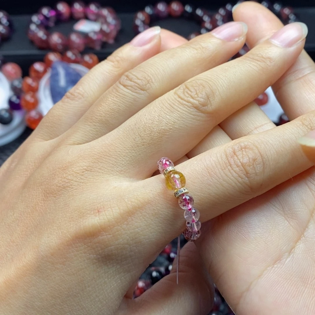 水晶戒指：多样发货未镶嵌