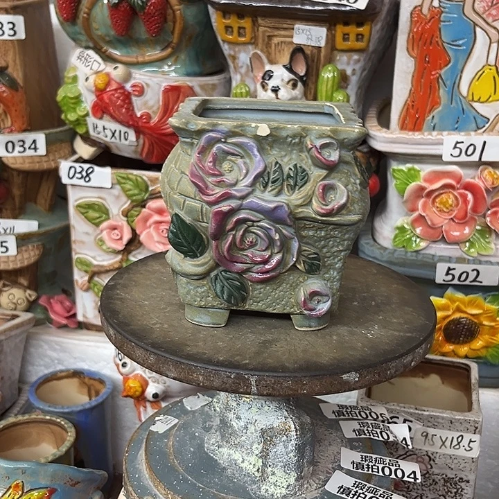 粗陶材质多肉花盆