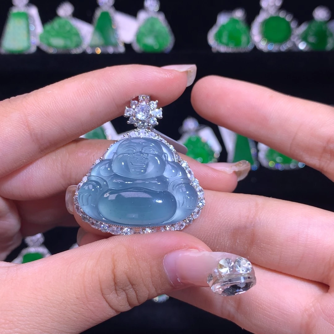 【闪购商品】颈饰银S925镶嵌翡翠天然翡翠