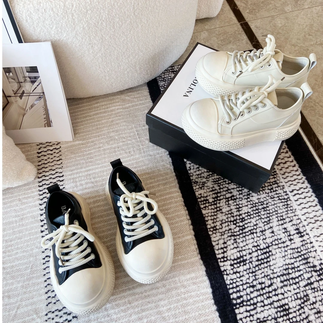 【断码清~捡漏孤品】上新大头系带板鞋女休闲运动百搭潮流面包鞋