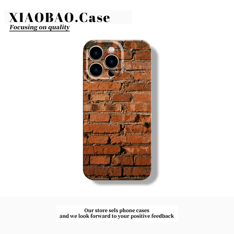 红墙砖适用苹果16promax手机壳创意小米15pro小众oppo/vivo硬软壳